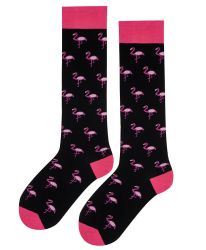 3/4 детски чорапи до коляното ФЛАМИНГО в черно