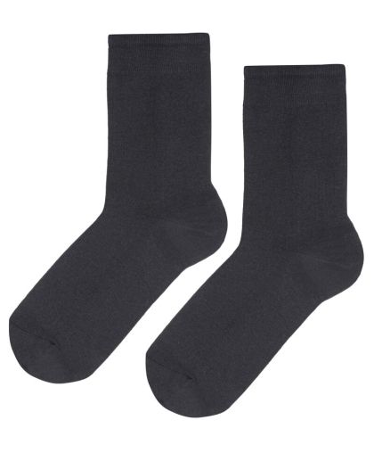 Едноцветни детски чорапи - ГРАФИТ