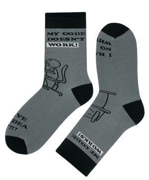 Чорапи ЗА ПРОГРАМИСТИ В СИВО