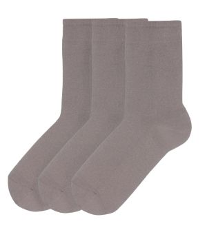 СЕТ 3 ЧИФТА чорапи ПАМУК - СИВ 43-46