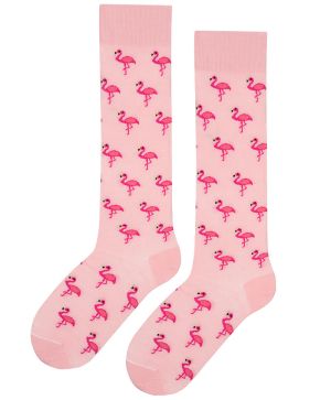 3/4 детски чорапи до коляното ФЛАМИНГО в светло розово