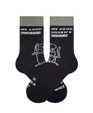 Чорапи „My code works / My code doesn’t work“ – класика за програмисти