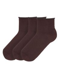 СЕТ 3 ЧИФТА чорапи БЕЗ ЛАСТИК - КАФЯВ