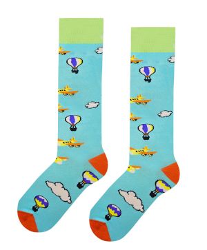 Чорапи детски до коляното САМОЛЕТИ И БАЛОНИ